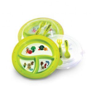 Children's Show 'n Tell Nutrition Learning 3-Section Lidded Learning Plates